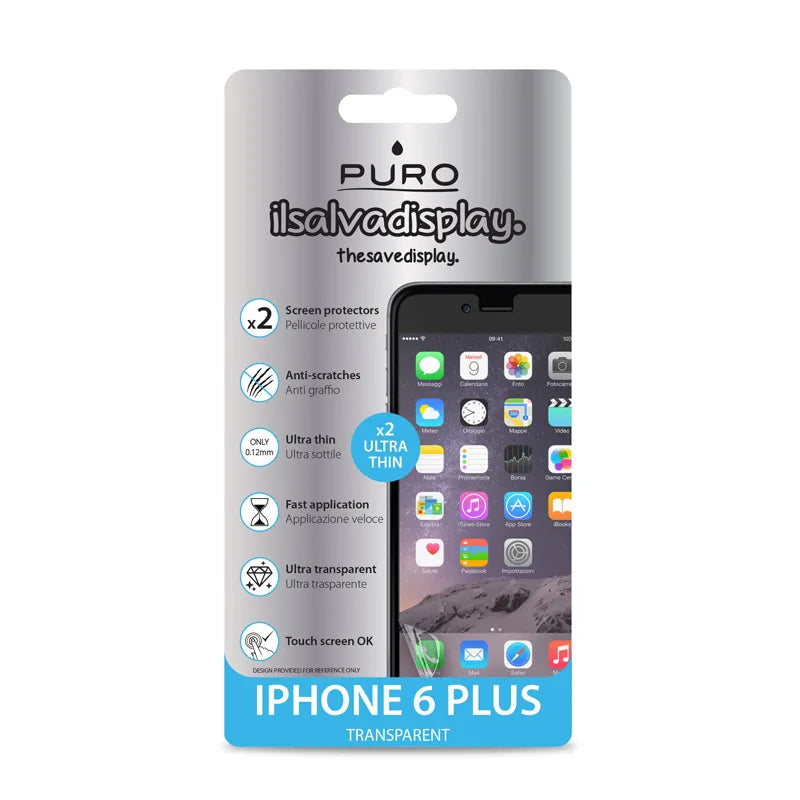 PURO Dvi apsauginės ekrano plėvelės - iPhone 6s Plus / iPhone 6 Plus