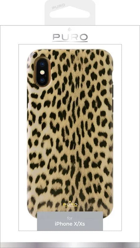 PURO Glam Leopard dėklas – apsauginis dėklas iPhone Xs / X (Leo 1)