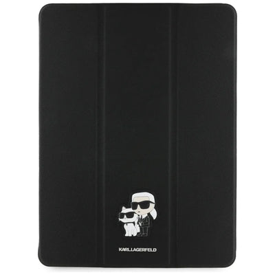 Karl Lagerfeld Book Cover Saffiano Magnetic Karl & Choupette - Dėklas iPad Air 13" M3 (2025) / iPad Air 13" M2 (2024) (juodas)