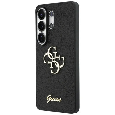 „Guess Fixed Glitter Big 4G Metal Logo“ – Samsung Galaxy S26 Ultra dėklas (juodas)
