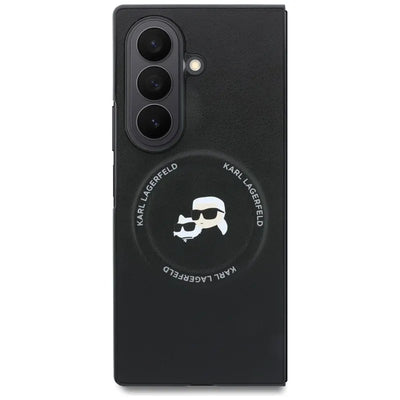 Karl Lagerfeld Karl & Choupette Pins MagSafe - Dėklas Samsung Galaxy Z Fold 8 Ultra (Juodas)