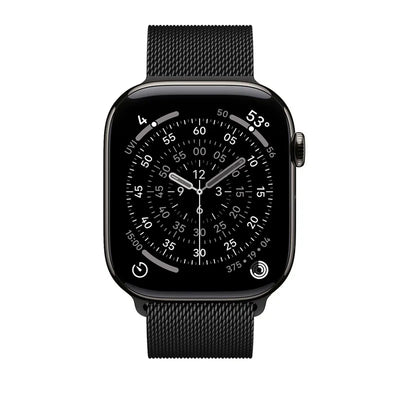 Crong Milano Steel – nerūdijančio plieno dirželis Apple Watch 44/45/46/49 mm (juodas)