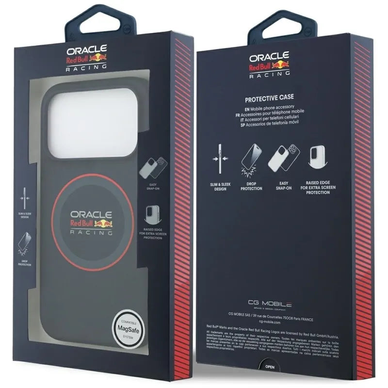 Red Bull Silicone Red Ring MagSafe – iPhone 17 Pro dėklas (tamsiai mėlynas)