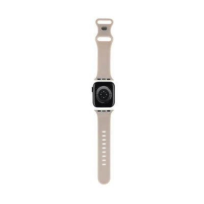 Hello Kitty silikoninis dirželis Apple Watch 38/40/41 mm laikrodžiams, Kitty Head (smėlio spalvos)