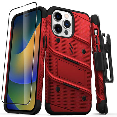 ZIZO BOLT serija – dėklas iPhone 14 Pro Max (raudonas)