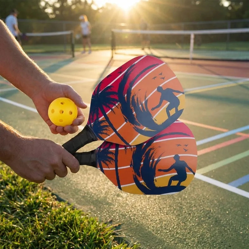 Eddy Toys – 3 dalių pickleball rinkinys su raketėmis ir kamuoliuku