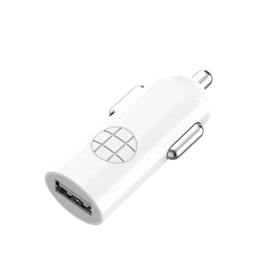 Budi – 1 USB automobilinis įkroviklis su LED indikatoriumi ir „Lightning“ laidu