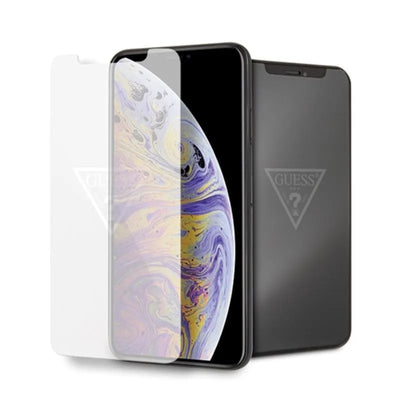 Guess grūdintas stiklas su nematomu logotipu iPhone Xs Max telefonui