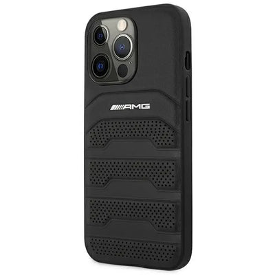 AMG „Debossed Lines“ – dėklas „iPhone 14 Pro Max“ (juodas)