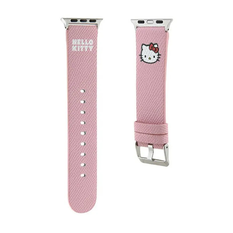 Hello Kitty dirželis Kitty Head – dirželis Apple Watch 38/40/41 mm (rožinis)