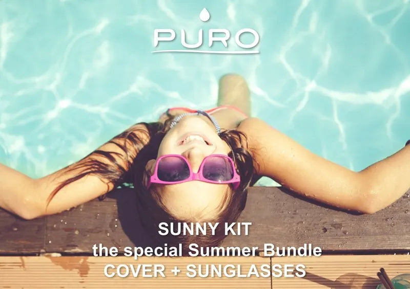 PURO Sunny Kit – dėklų rinkinys iPhone SE (2022/2020) / 8/7 + sulankstomi akiniai nuo saulės (raudoni)