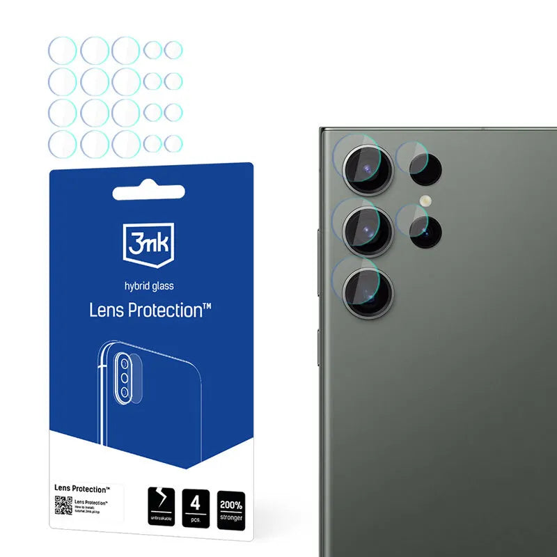 3mk Lens Protection – Fotoaparato objektyvo stiklas, skirtas Samsung Galaxy S24 Ultra (4 rinkiniai)
