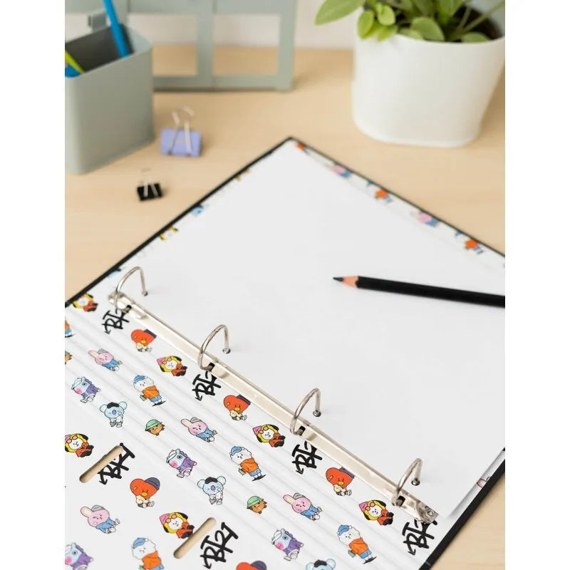 BT21 – A4 formato segtuvas iš „Street Mood“ kolekcijos (4 žiedai, elastinė juostelė)