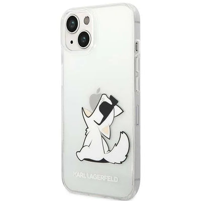 Karl Lagerfeld odinis perforuotas logotipinis dėklas Apple iPhone 14 Plus