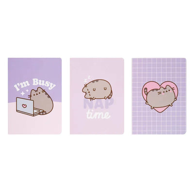 Pusheen – A6 formato užrašinių rinkinys iš „Moments“ kolekcijos, 3 vnt.