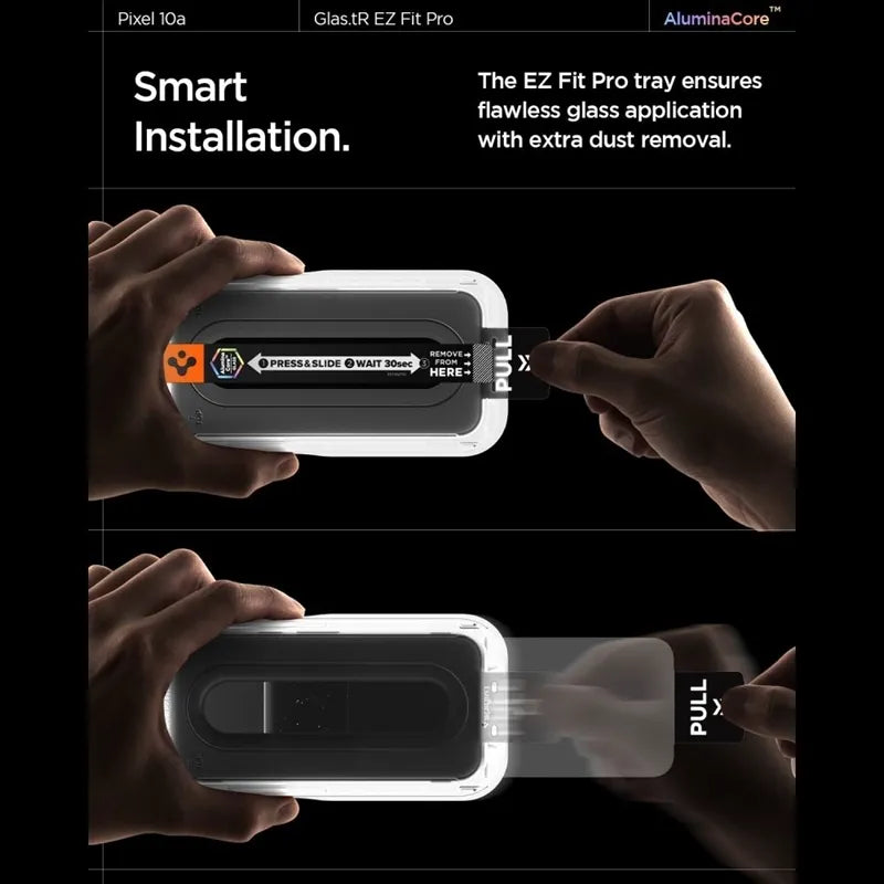 Spigen GLAS.TR EZ Fit Pro AC 2-Pack – grūdintas stiklas Google Pixel 10a (2 vnt.)