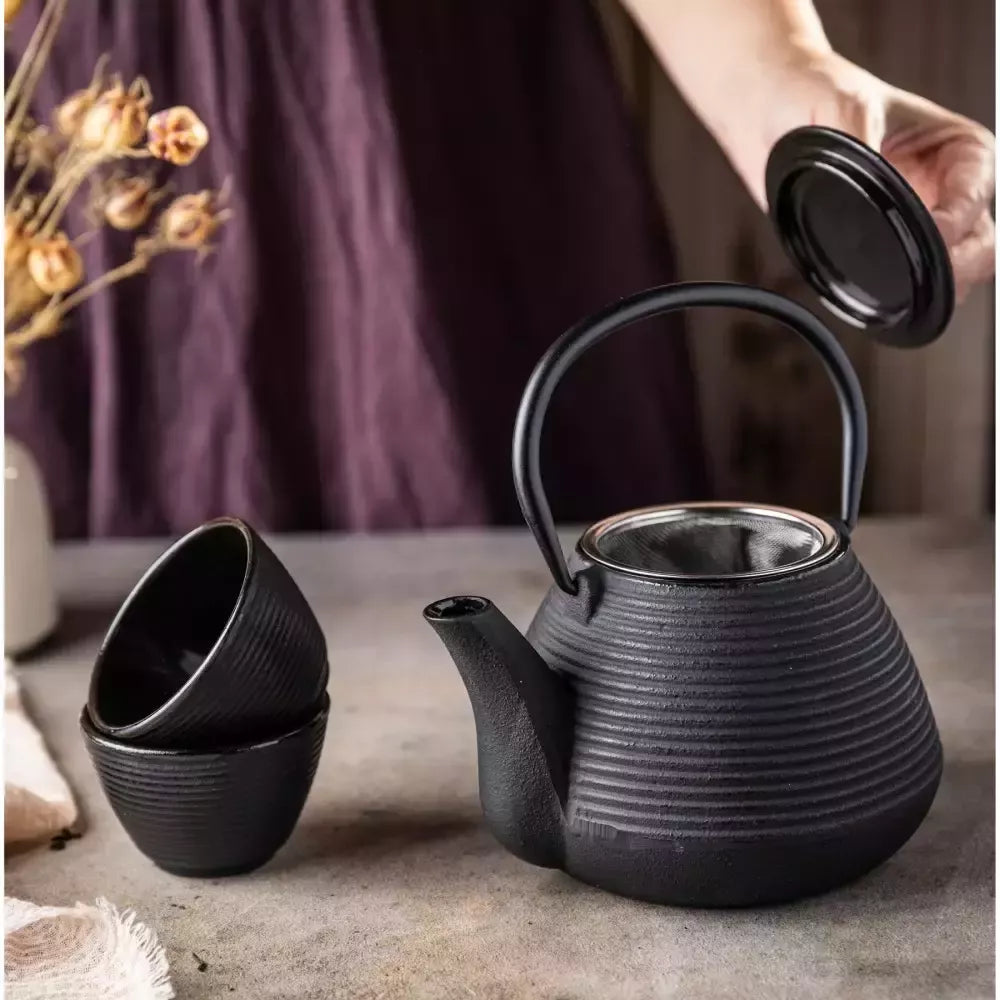 Kinghoff ketaus arbatinukas su filtru ir puodeliais 1 l KH-1846