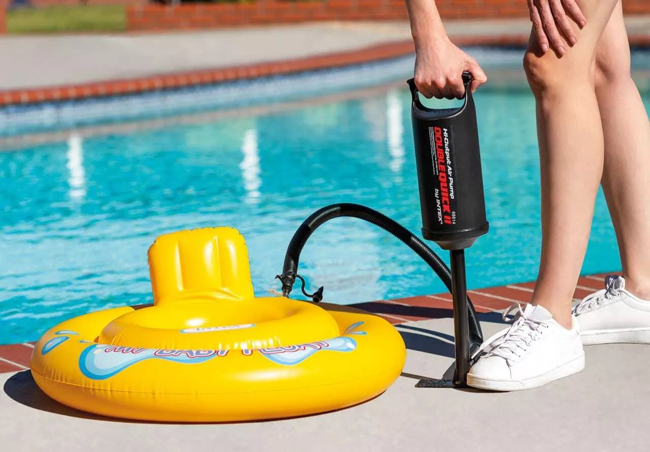 Rankinė pompa su 3 antgaliais 36cm juoda