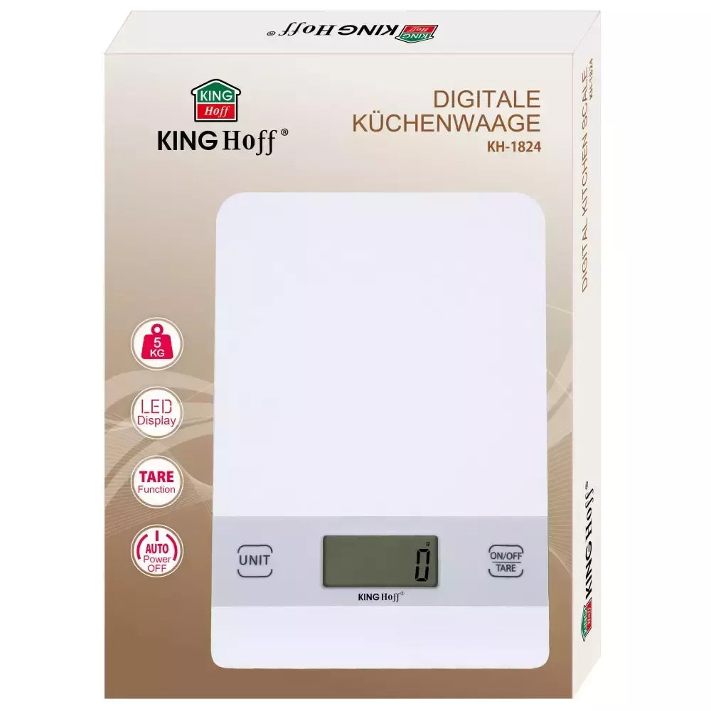 Kinghoff virtuvinės svarstyklės, sidabrinės, 5 kg KH-1824