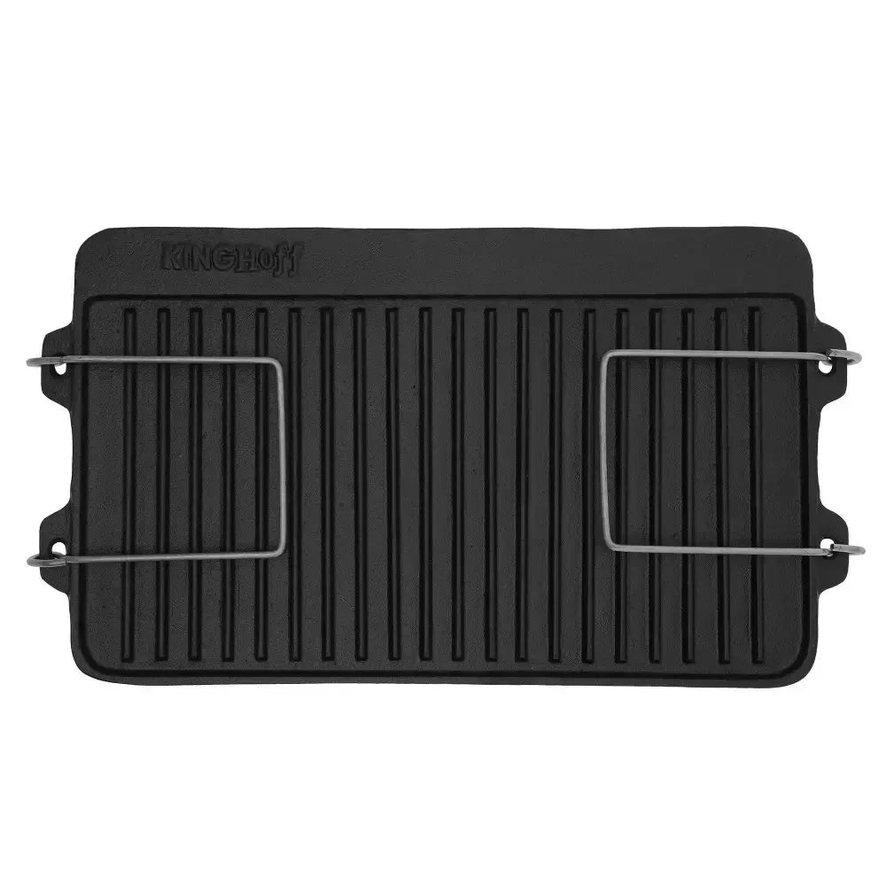 Kinghoff ketaus grilio plokštė dvipusė 44 × 24 × 2 cm KH-1262