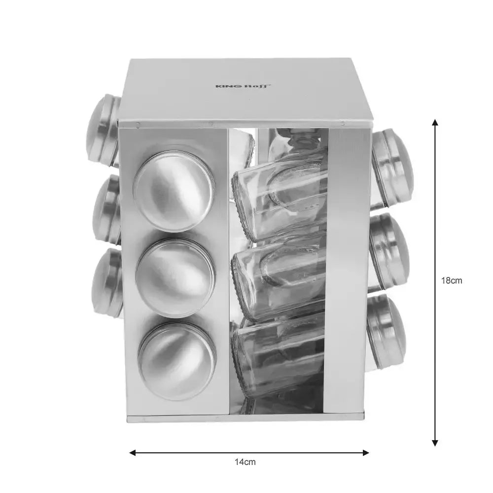 KINGHoff prieskonių indelių rinkinys su stovu, 13 dalių KH-4008