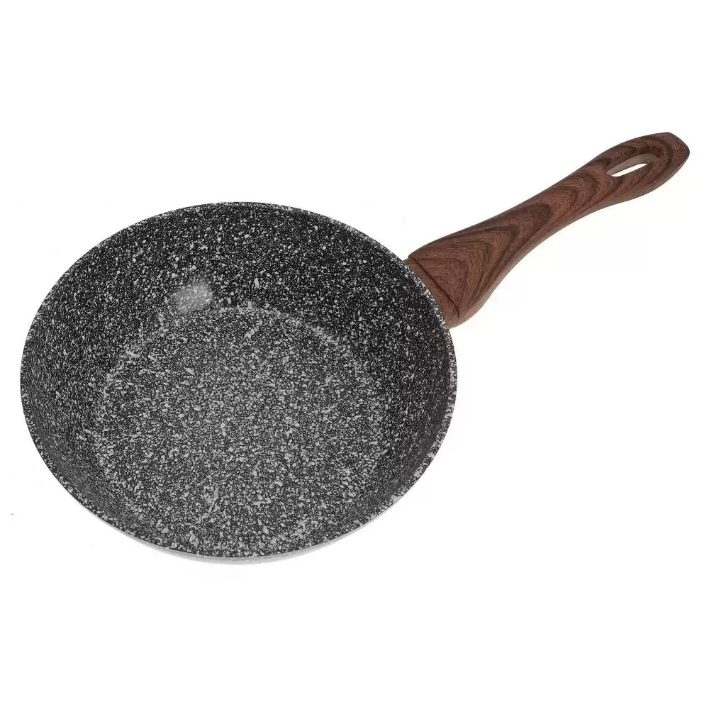 Aliuminis wok su marmurine–keramine danga ir dangčiu, Ø24 cm, pilkas KH-1583