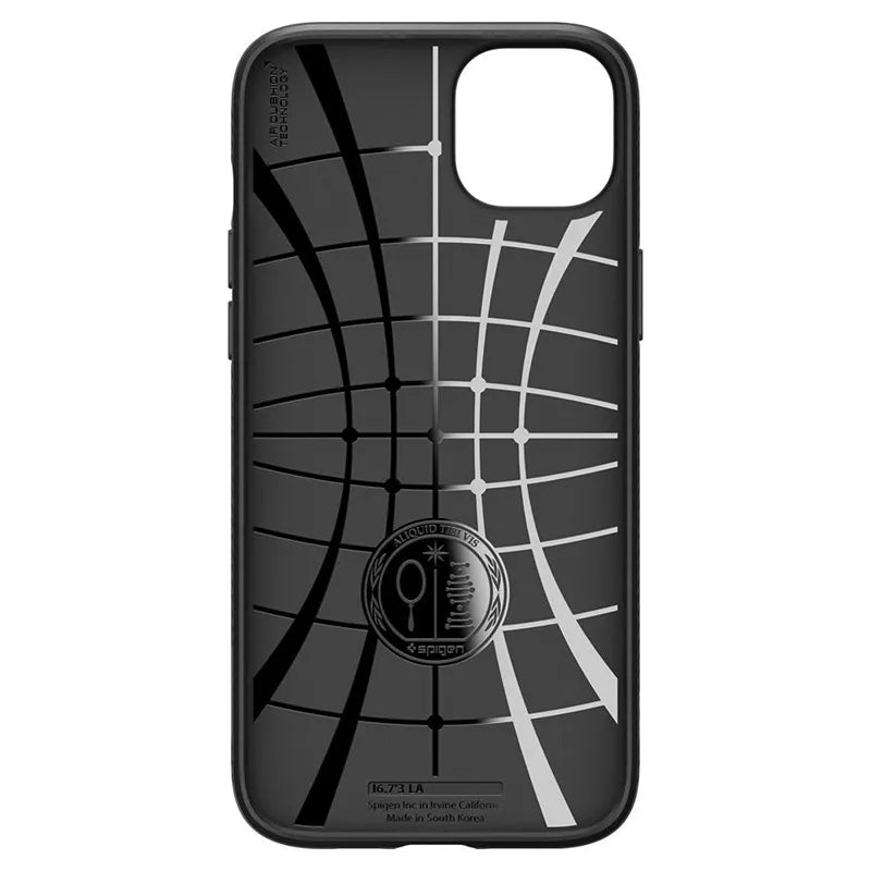 Spigen Liquid Air – dėklas skirtas iPhone 15 (matinė juoda)