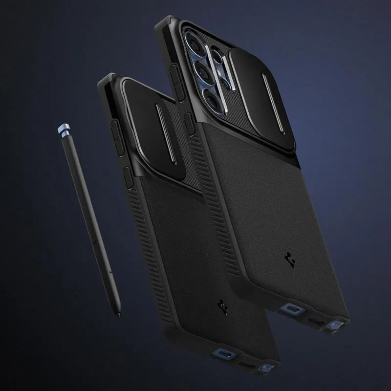 Spigen Optik Armor – dėklas Samsung Galaxy S25 Ultra telefonui (juodas)