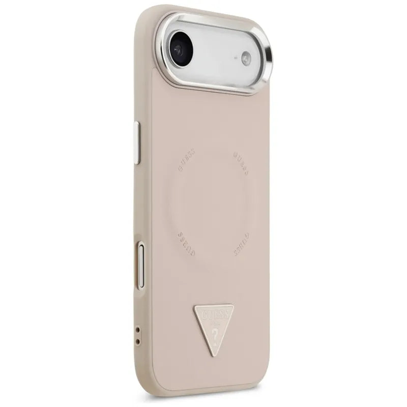 Guess Triangle Logo MagSafe – dėklas iPhone Air (rožinis)