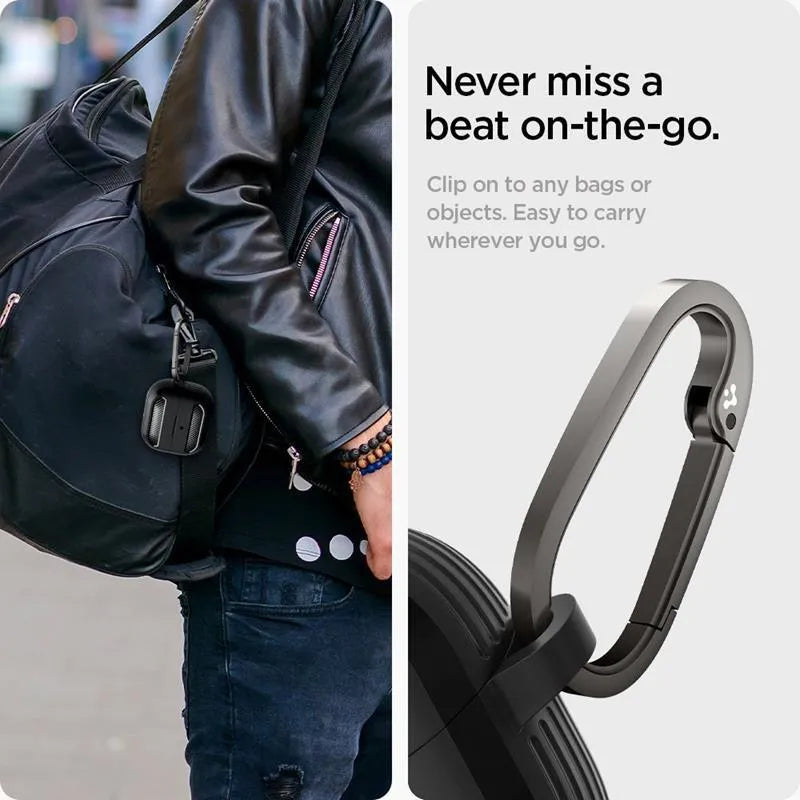 Spigen Rugged Armor – Dėklas Samsung Galaxy Buds 3 / 3 FE / 3 Pro (Matinė juoda)