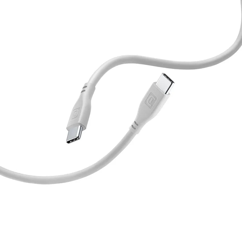 Cellularline Soft Cable – USB-C į USB-C laidas 1,2 m (pilkas)