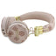 Guess Peony Script Round Shape – belaidės ant ausų dedamos „Bluetooth“ ausinės su ENC (rudas)