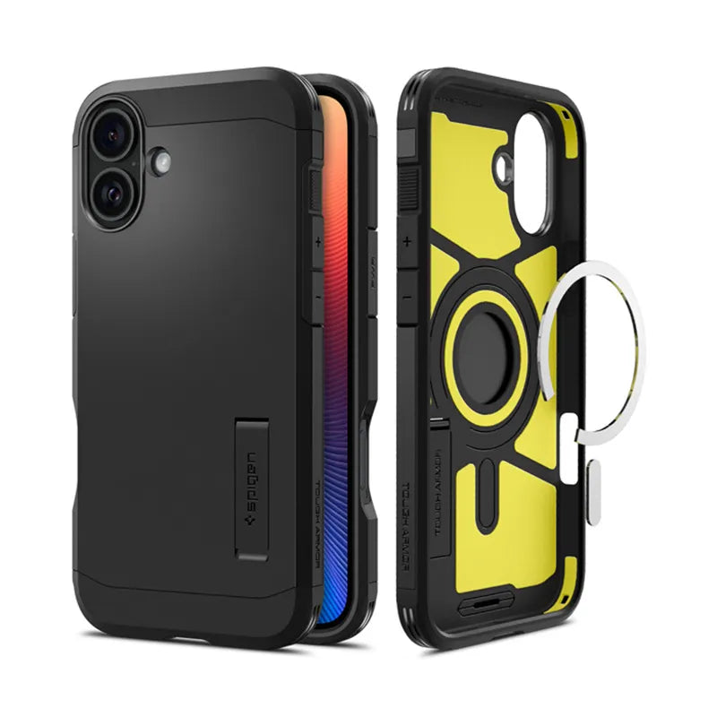 Spigen Tough Armor Mag MagSafe – dėklas iPhone 16 (juodas)