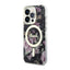 Guess Flower MagSafe – dėklas, skirtas iPhone 14 Pro (juodas)