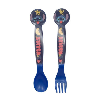 Disney Stitch – Palms kolekcijos plastikinių stalo įrankių rinkinys (šaukštas ir šakutė)