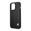 BMW Leather Blue Dots – Dėklas iPhone 14 Pro (juodas)