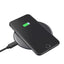 „Crong PowerSpot“ greitasis belaidis įkroviklis – 15 W aliumininis USB-C „Qi“ belaidis įkroviklis su grūdinto stiklo danga (Shadow Black)