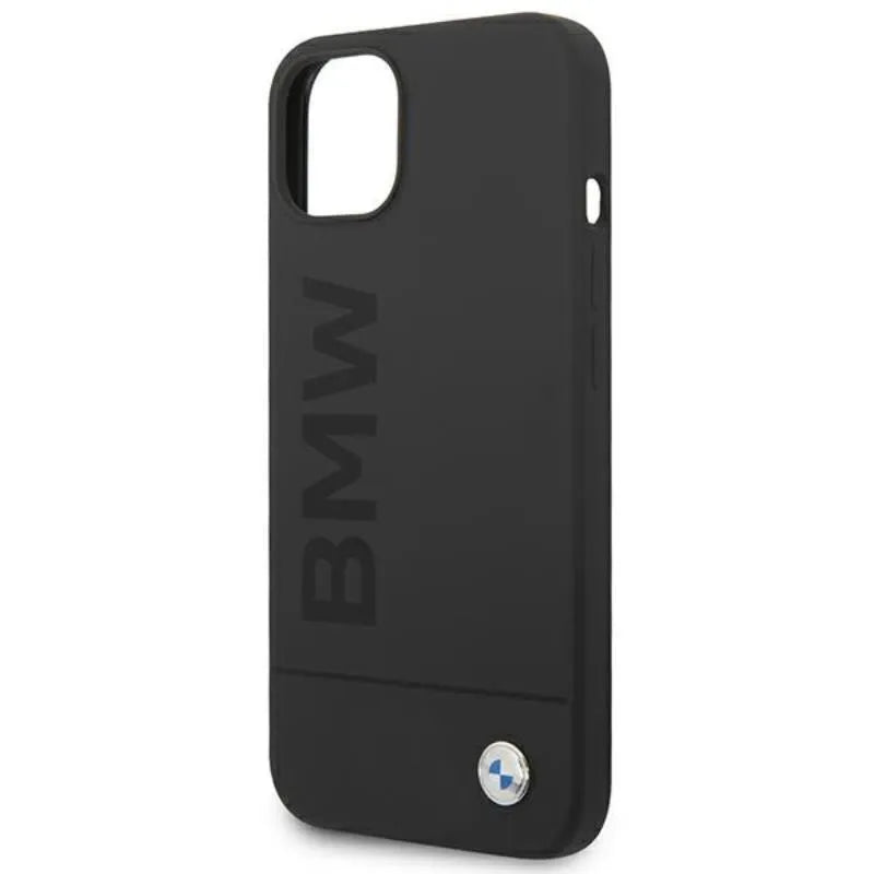 BMW Silicone Signature Logo MagSafe – dėklas iPhone 14 Plus telefonui (juodas)