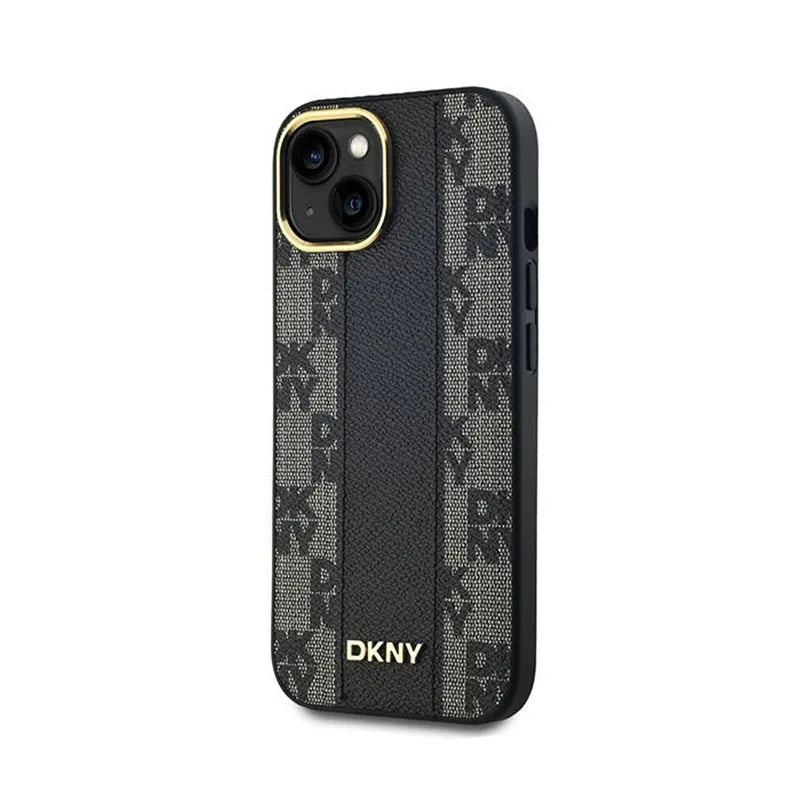 DKNY odinis languotas „MagSafe“ dėklas – dėklas, skirtas iPhone 15 Plus / 14 Plus (juodas)