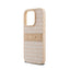 DKNY Leather Mono Stripe & Metal Logo – „iPhone 15 Pro“ dėklas (rožinis)