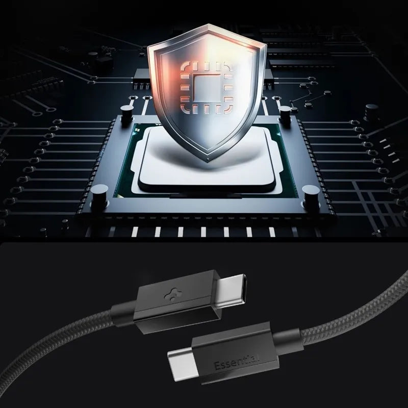 Spigen EB6015CC Essential - USB-C į USB-C laidas 60W 1,5 m (juodas)