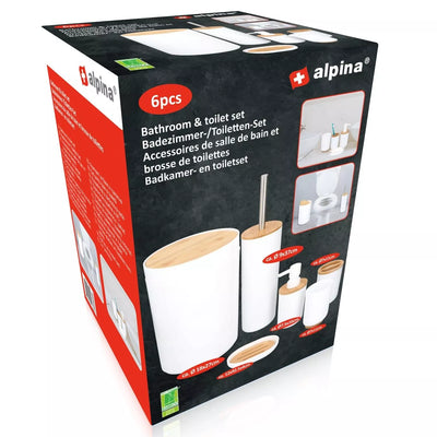 ALPINA vonios ir tualeto reikmenų rinkinys su bambuko akcentu, 871125212686