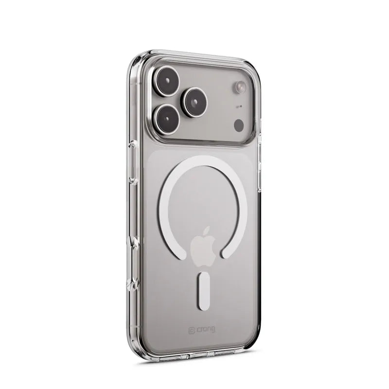 Crong Clear MAG Cover – MagSafe dėklas, skirtas iPhone 17 Pro (skaidrus)