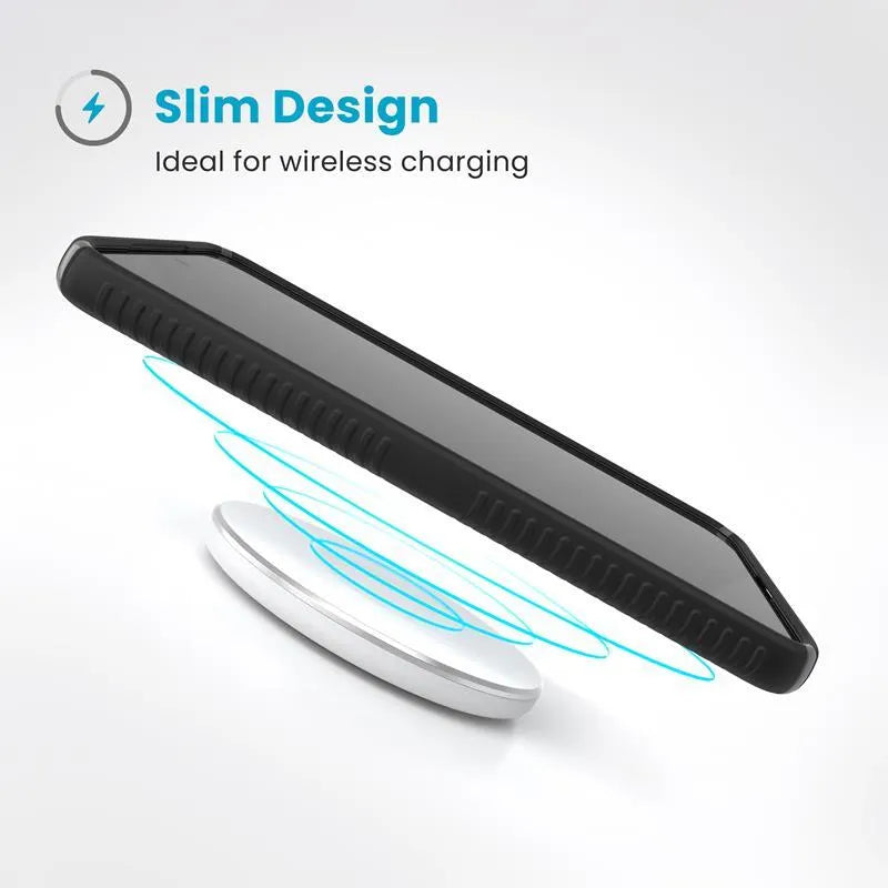Speck Presidio2 Grip – Dėklas, skirtas Samsung Galaxy S25+ / 24+ (Juodas/Pilkas/Baltas)