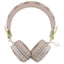 Guess Peony Script Round Shape – belaidės ant ausų dedamos „Bluetooth“ ausinės su ENC (rudas)