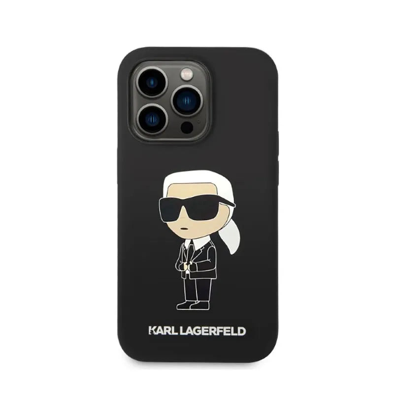 Karl Lagerfeld Silicone NFT Ikonik – dėklas, skirtas iPhone 14 Pro (juodas)