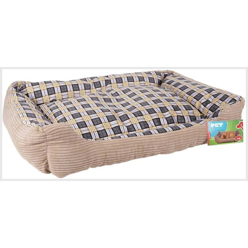 Minkšta gulto sofa šuniui 75 x 58 x 19 cm dydis L (smėlio spalvos)