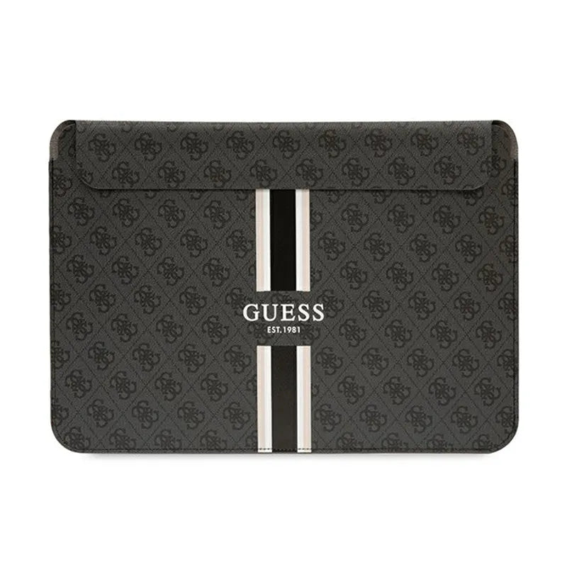 „Guess 4G Printed Stripes“ kompiuterio dėklas – 14 colių nešiojamojo kompiuterio krepšys (juodas)