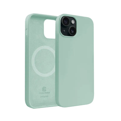„Crong Color Cover Magnetic“ – „iPhone 15“ „MagSafe“ dėklas (mėtų spalvos)
