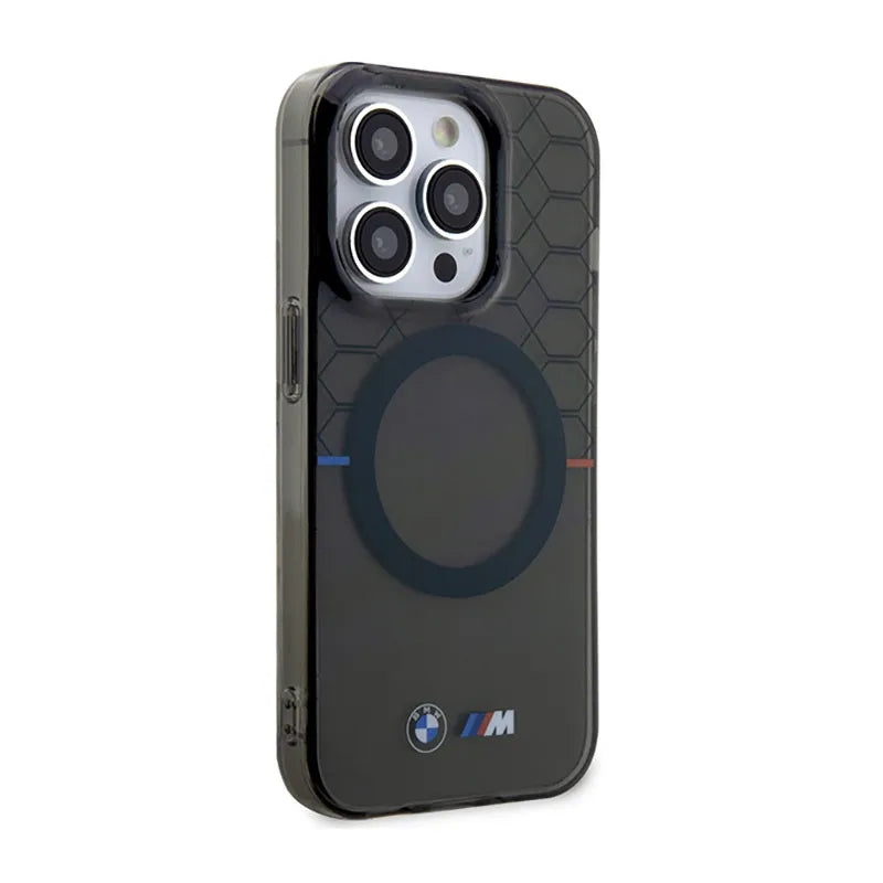 BMW Pattern MagSafe – dėklas iPhone 14 Pro Max (pilkas)